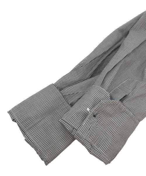 JOHN LAWRENCE SULLIVAN（ジョン ローレンス サリバン）JOHN LAWRENCE SULLIVAN (ジョン ローレンス サリバン) Thomas mason (トーマスメイソン) ギンガムチェックシャツ ブラック サイズ:36の古着・服飾アイテム