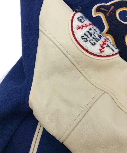 whitesville（ホワイツビル）whitesville (ホワイツビル) MELTON AWARD JACKET “BROOKLYN BREAKERS” ブルー サイズ:38の古着・服飾アイテム