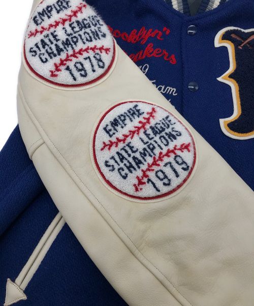 whitesville（ホワイツビル）whitesville (ホワイツビル) MELTON AWARD JACKET “BROOKLYN BREAKERS” ブルー サイズ:38の古着・服飾アイテム
