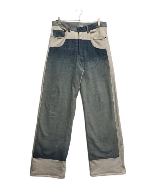 KHOKI（コッキ）KHOKI (コッキ) Denim patched swat pants ブルー サイズ:2の古着・服飾アイテム