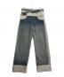 KHOKI（コッキ）の古着「Denim patched swat pants」｜ブルー