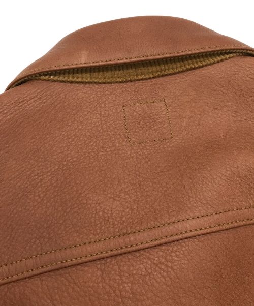 MISTER FREEDOM（ミスターフリーダム）Mister freedom (ミスターフリーダム) SUGAR CANE (シュガーケーン) カウハイド レザー ランチブラウス ブラウン サイズ:38の古着・服飾アイテム