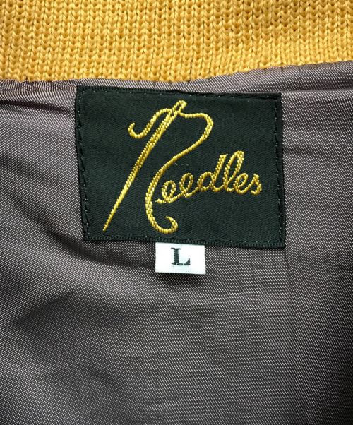 Needles（ニードルズ）Needles (ニードルズ) レザー アワードジャケット パープル×イエロー サイズ:Lの古着・服飾アイテム
