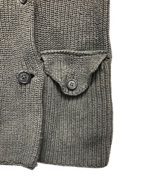 LAUREN RALPH LAUREN（ローレンラルフローレン）LAUREN RALPH LAUREN (ローレンラルフローレン) ショールカラーニットジャケット グレー サイズ:XSの古着・服飾アイテム