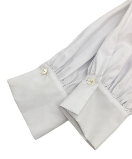 DRESSTERIOR（ドレステリア）DRESSTERIOR (ドレステリア) スタンドフリルネックシャツ ホワイト サイズ:34の古着・服飾アイテム