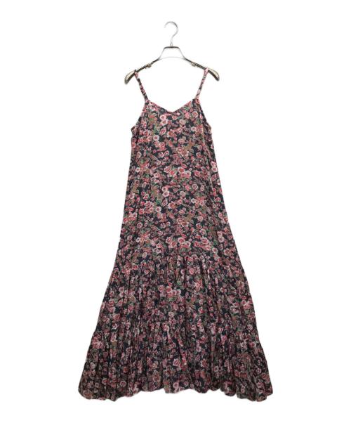 FUMIE=TANAKA（フミエタナカ）FUMIE=TANAKA (フミエタナカ) 花柄 ティアード キャミソールワンピース レッド サイズ:FREEの古着・服飾アイテム