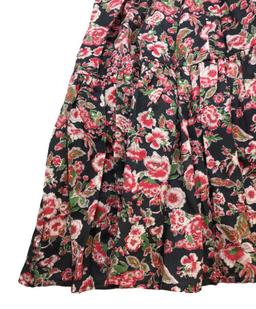 FUMIE=TANAKA（フミエタナカ）FUMIE=TANAKA (フミエタナカ) 花柄 ティアード キャミソールワンピース レッド サイズ:FREEの古着・服飾アイテム