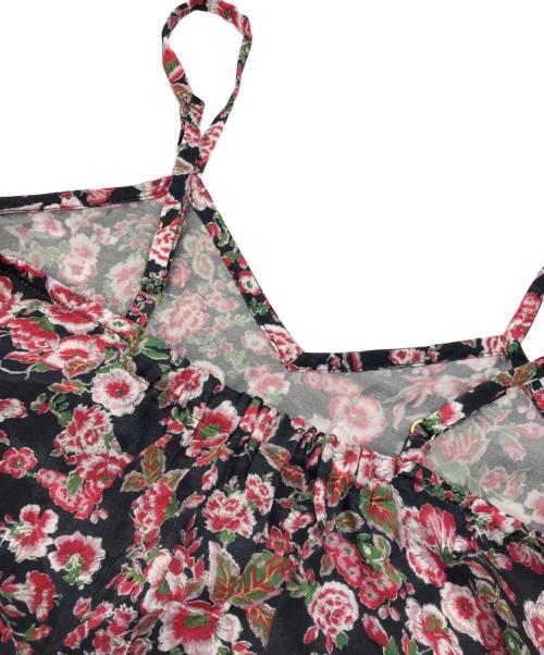 FUMIE=TANAKA（フミエタナカ）FUMIE=TANAKA (フミエタナカ) 花柄 ティアード キャミソールワンピース レッド サイズ:FREEの古着・服飾アイテム