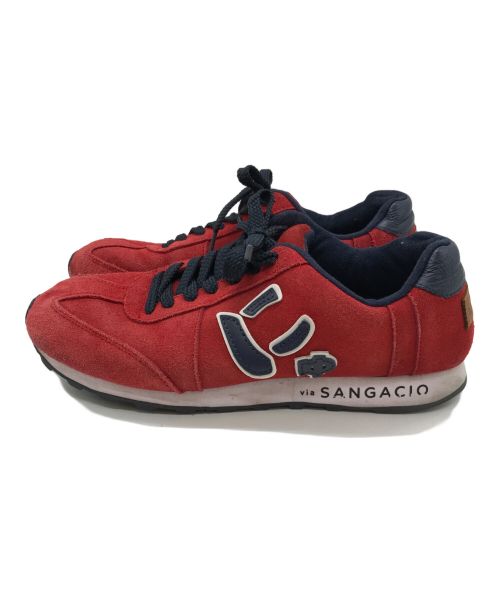 via SANGACIO（ヴィア・サンガチオ）via SANGACIO (ヴィア・サンガチオ) カーマインローカットスニーカー レッド サイズ:US8の古着・服飾アイテム