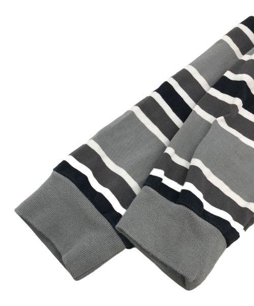 N!ce（ナイス）N!ce (ナイス) border long tee グレー サイズ:Sの古着・服飾アイテム