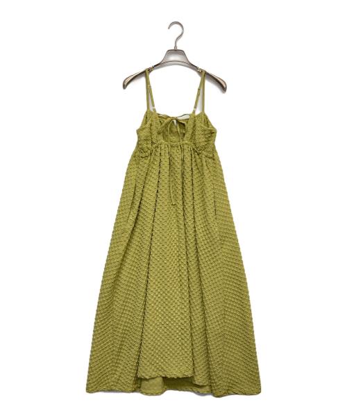 RAY BEAMS（レイ ビームス）RAY BEAMS (レイ ビームス) フクレ ジャカード キャミ ワンピース イエロー 未使用品の古着・服飾アイテム