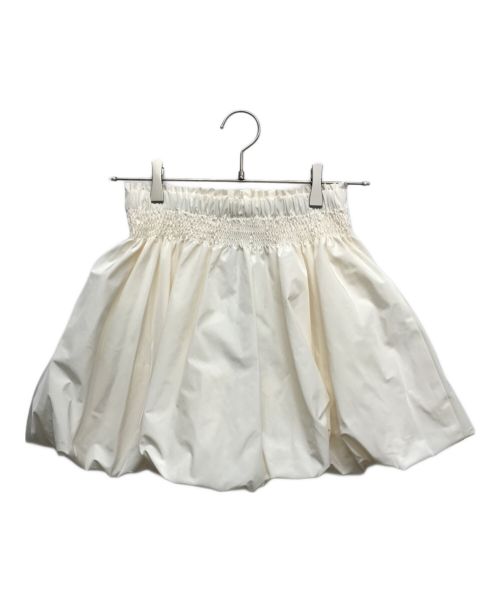 Lily Brown（リリーブラウン）Lily Brown (リリーブラウン) シャーリングバルーンミニスカート アイボリー サイズ:Free 未使用品の古着・服飾アイテム