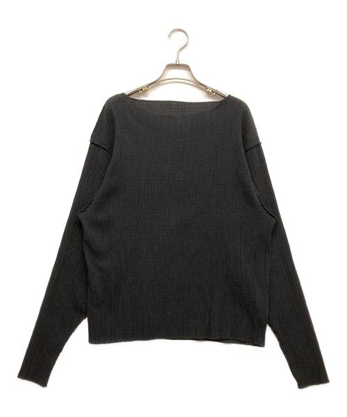 FRAMeWORK（フレームワーク）FRAMeWORK (フレームワーク) リンクルトリコットトップス ブラック サイズ:FREEの古着・服飾アイテム