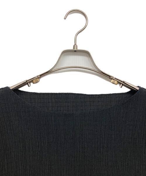 FRAMeWORK（フレームワーク）FRAMeWORK (フレームワーク) リンクルトリコットトップス ブラック サイズ:FREEの古着・服飾アイテム