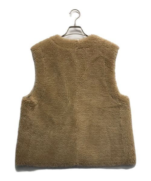 R'IAM PLAGE（リアム プラージュ）R'IAM PLAGE (リアム プラージュ) フェイクムートンベスト ベージュ サイズ:36の古着・服飾アイテム
