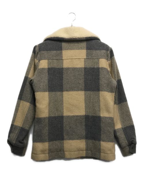 Wrangler（ラングラー）Wrangler (ラングラー) N.HOOLYWOOD (エヌ ハリウッド) 別注 ウール チェック ボア ランチジャケット グレー サイズ:Sの古着・服飾アイテム