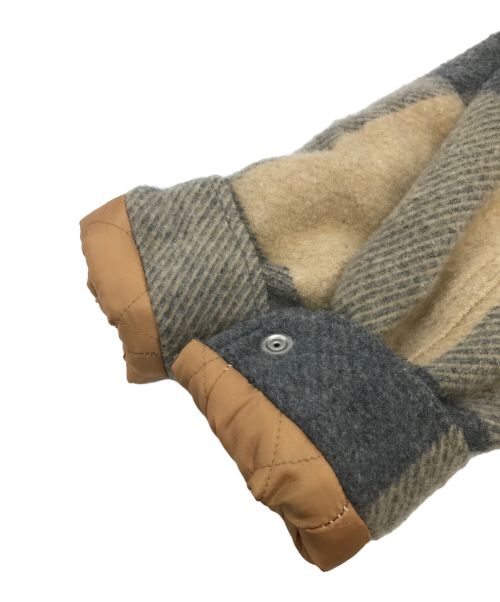 Wrangler（ラングラー）Wrangler (ラングラー) N.HOOLYWOOD (エヌ ハリウッド) 別注 ウール チェック ボア ランチジャケット グレー サイズ:Sの古着・服飾アイテム