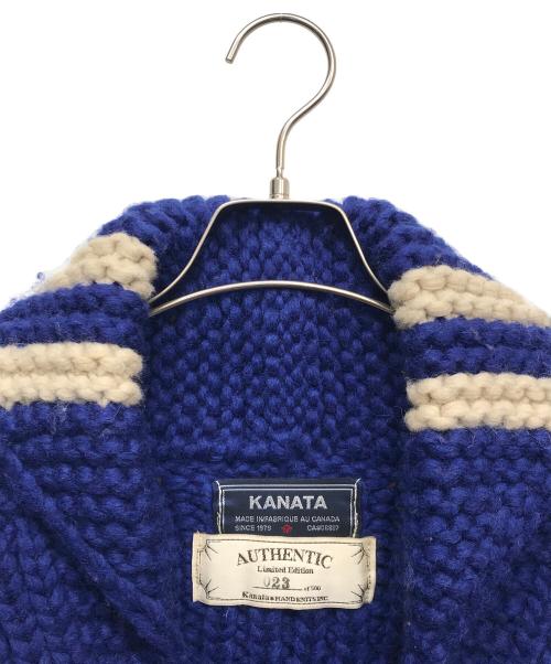 KANATA（カナタ）KANATA (カナタ) カウチンニットカーディガン ブルー サイズ:記載無の古着・服飾アイテム