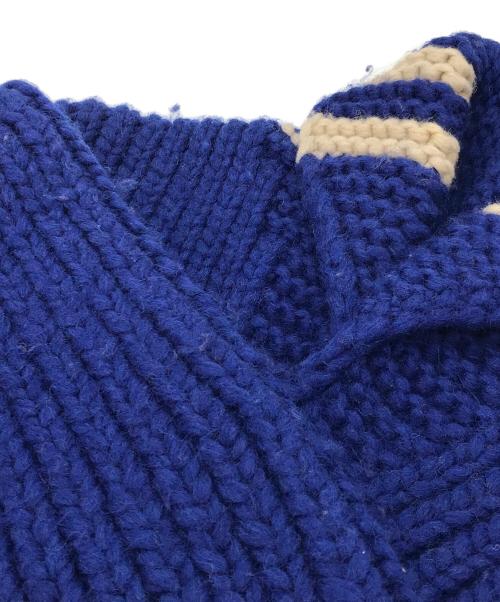 KANATA（カナタ）KANATA (カナタ) カウチンニットカーディガン ブルー サイズ:記載無の古着・服飾アイテム