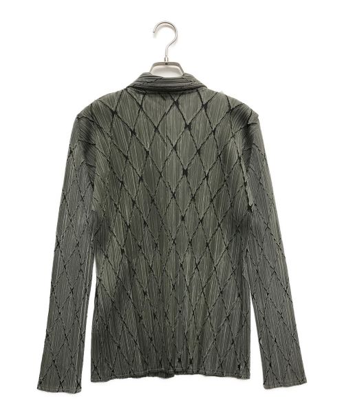 PLEATS PLEASE（プリーツプリーズ）PLEATS PLEASE (プリーツプリーズ) プリーツジャケット グレー サイズ:４の古着・服飾アイテム