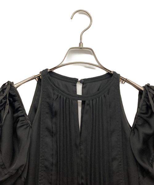 Snidel（スナイデル）Snidel (スナイデル) 2WAYボリュームスリーブワンピース ブラックの古着・服飾アイテム