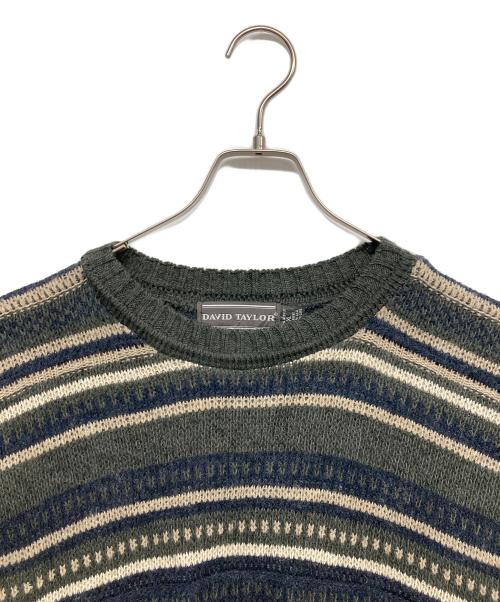 DAVID TAYLOR（デヴィット テイラー）DAVID TAYLOR (デヴィット テイラー) ニット グリーン サイズ:XLの古着・服飾アイテム