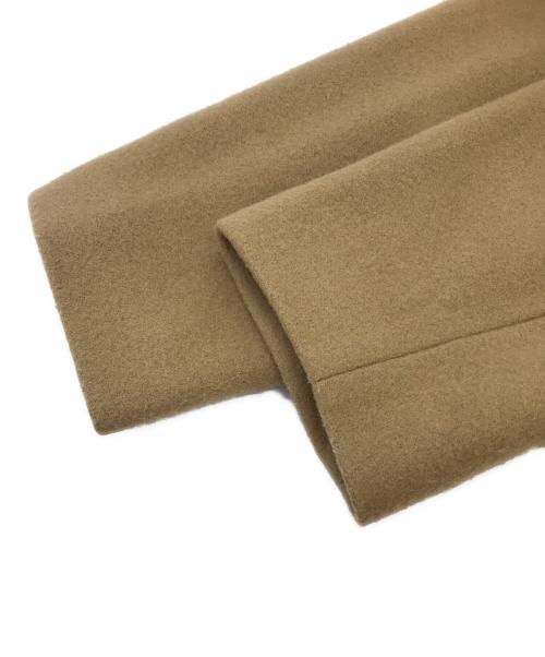 MICHEL KLEIN（ミッシェルクラン）MICHEL KLEIN (ミッシェルクラン) ウールナイロンモッサ スタンドカラーロングコート ベージュ サイズ:Mの古着・服飾アイテム