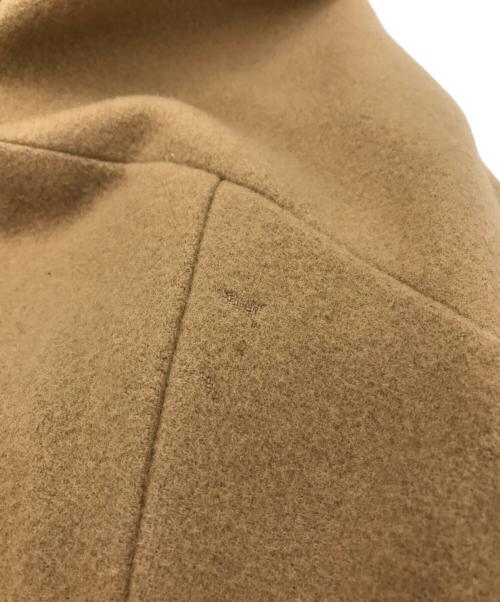 MICHEL KLEIN（ミッシェルクラン）MICHEL KLEIN (ミッシェルクラン) ウールナイロンモッサ スタンドカラーロングコート ベージュ サイズ:Mの古着・服飾アイテム