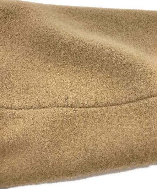 MICHEL KLEIN（ミッシェルクラン）MICHEL KLEIN (ミッシェルクラン) ウールナイロンモッサ スタンドカラーロングコート ベージュ サイズ:Mの古着・服飾アイテム