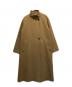 MICHEL KLEIN（ミッシェルクラン）の古着「ウールナイロンモッサ スタンドカラーロングコート」｜ベージュ