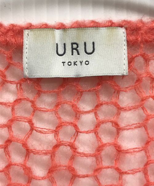 URU（ウル）uru (ウル) 3G CARDIGAN ピンク サイズ:fの古着・服飾アイテム