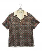 SASQUATCHfabrix.サスクワッチファブリックス）の古着「FLOWER CHECK BEACH H/S SHIRT」｜グリーン