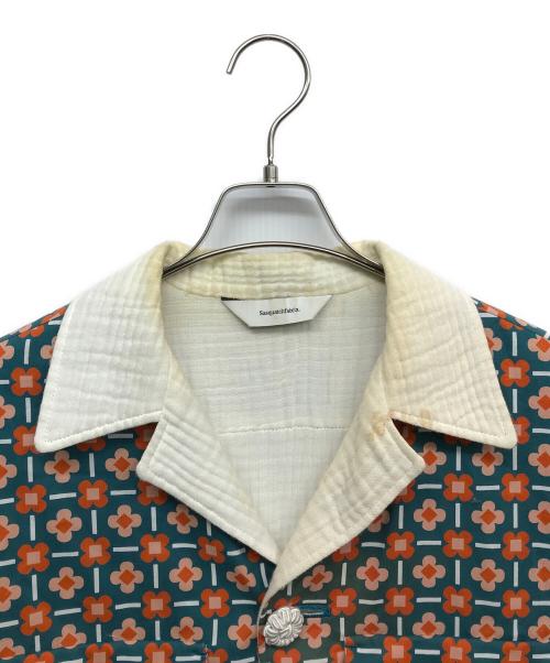SASQUATCHfabrix.（サスクワッチファブリックス）SASQUATCHfabrix. (サスクワッチファブリックス) FLOWER CHECK BEACH H/S SHIRT グリーン サイズ:Lの古着・服飾アイテム