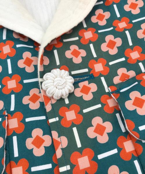 SASQUATCHfabrix.（サスクワッチファブリックス）SASQUATCHfabrix. (サスクワッチファブリックス) FLOWER CHECK BEACH H/S SHIRT グリーン サイズ:Lの古着・服飾アイテム