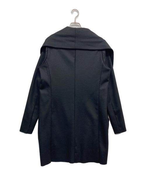 KAZUYUKI KUMAGAI ATTACHMENT（カズユキクマガイ アタッチメント）KAZUYUKI KUMAGAI ATTACHMENT (カズユキクマガイ アタッチメント) ウールフランネルスムースストールコート ブラック サイズ:1の古着・服飾アイテム