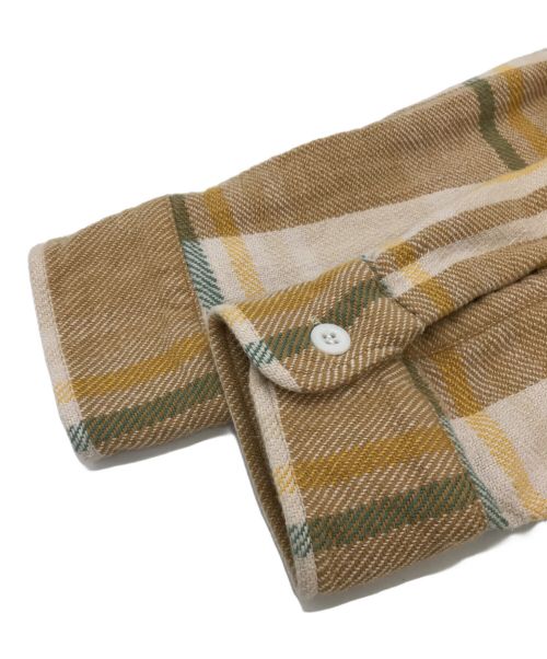 UNUSED（アンユーズド）UNUSED (アンユーズド) ヘビーコットン ネルシャツ ベージュ サイズ:1の古着・服飾アイテム