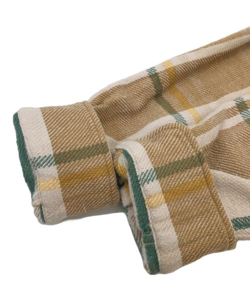 UNUSED（アンユーズド）UNUSED (アンユーズド) ヘビーコットン ネルシャツ ベージュ サイズ:1の古着・服飾アイテム