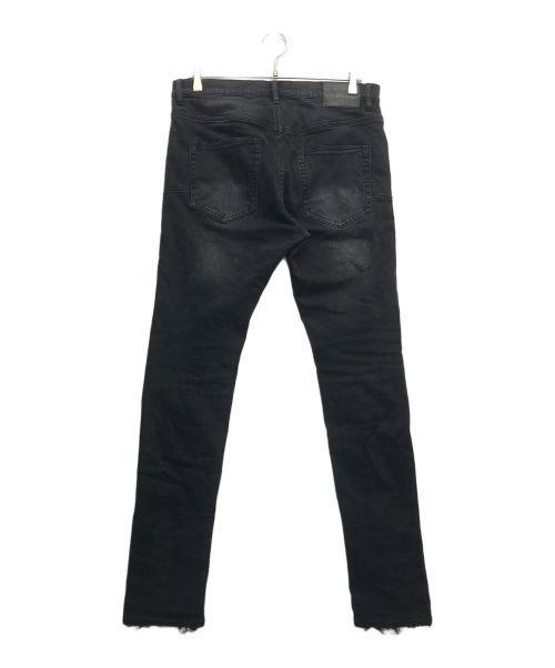 PURPLE BRAND（パープルブランド）PURPLE BRAND (パープルブランド) ダメージスキニーデニムパンツ ブラック サイズ:記載無の古着・服飾アイテム
