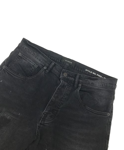 PURPLE BRAND（パープルブランド）PURPLE BRAND (パープルブランド) ダメージスキニーデニムパンツ ブラック サイズ:記載無の古着・服飾アイテム