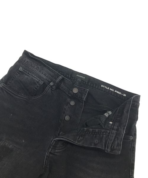 PURPLE BRAND（パープルブランド）PURPLE BRAND (パープルブランド) ダメージスキニーデニムパンツ ブラック サイズ:記載無の古着・服飾アイテム