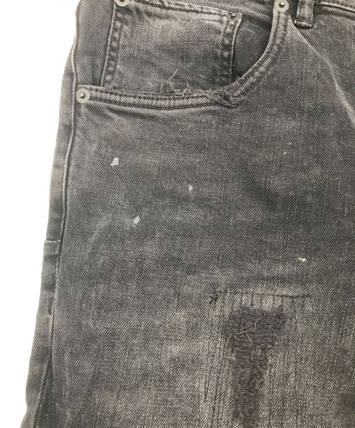 PURPLE BRAND（パープルブランド）PURPLE BRAND (パープルブランド) ダメージスキニーデニムパンツ ブラック サイズ:記載無の古着・服飾アイテム