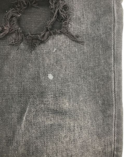 PURPLE BRAND（パープルブランド）PURPLE BRAND (パープルブランド) ダメージスキニーデニムパンツ ブラック サイズ:記載無の古着・服飾アイテム