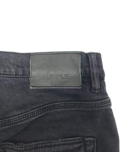 PURPLE BRAND（パープルブランド）PURPLE BRAND (パープルブランド) ダメージスキニーデニムパンツ ブラック サイズ:記載無の古着・服飾アイテム