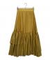 DRESSTERIOR（ドレステリア）の古着「ドレープサテンティアードスカート」｜イエロー