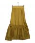 DRESSTERIOR (ドレステリア) ドレープサテンティアードスカート イエロー サイズ:36 未使用品：4000円