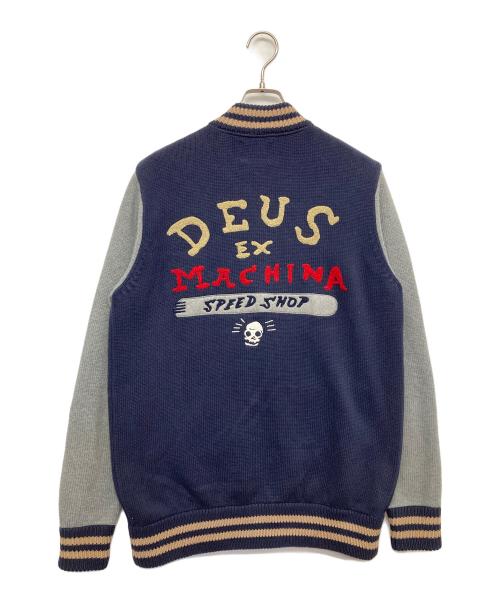 DEUS EX MACHINA（デウス エクス マキナ）DEUS EX MACHINA (デウス エクス マキナ) SKULL BOMBER JACKET ネイビー サイズ:Mの古着・服飾アイテム