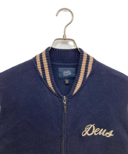 DEUS EX MACHINA（デウス エクス マキナ）DEUS EX MACHINA (デウス エクス マキナ) SKULL BOMBER JACKET ネイビー サイズ:Mの古着・服飾アイテム