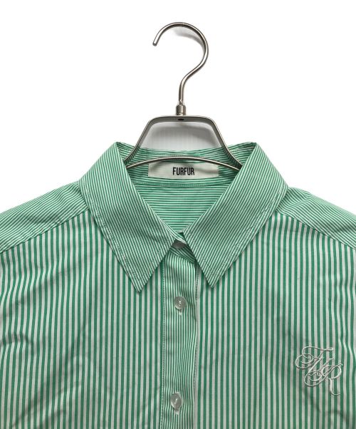 furfur（ファーファー）FURFUR (ファーファー) メンズライクオーバーサイズシャツ グリーン サイズ:ONE SIZEの古着・服飾アイテム