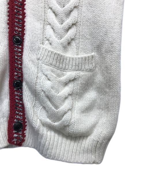 Krochet（クロシェ）Krochet (クロシェ) ニットカーディガン ホワイト サイズ:記載無の古着・服飾アイテム