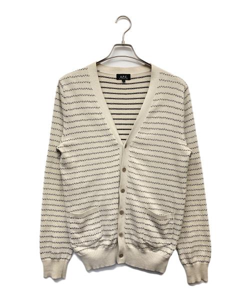 A.P.C.（アーペーセー）A.P.C. (アーペーセー) シルクカシミヤ混カーディガン ベージュ サイズ:Lの古着・服飾アイテム